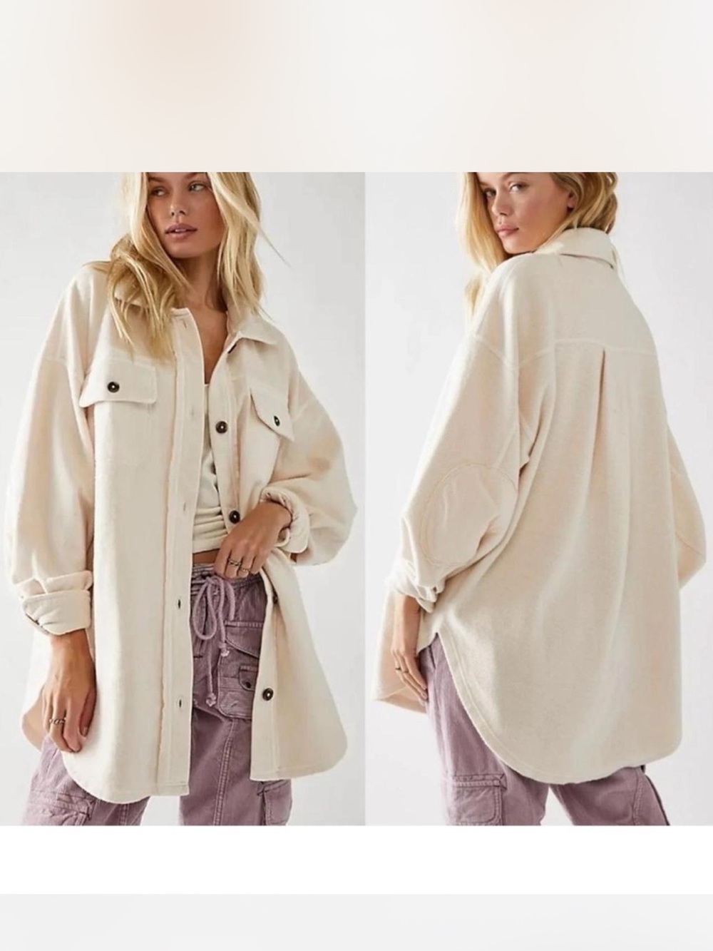 Free People Ruby Cream Shacket sz M